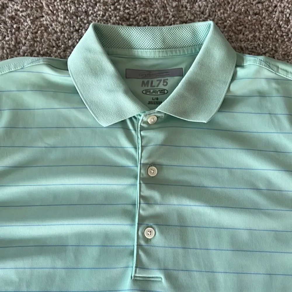 Greg Norman ML75 Play Dry Mint Green Golf Polo Shirt Men’s Large - Picture 3 of 6